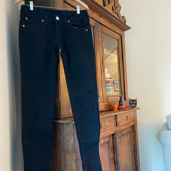 True Religion Black Denim Skinny Jeans - Picture 1 of 9